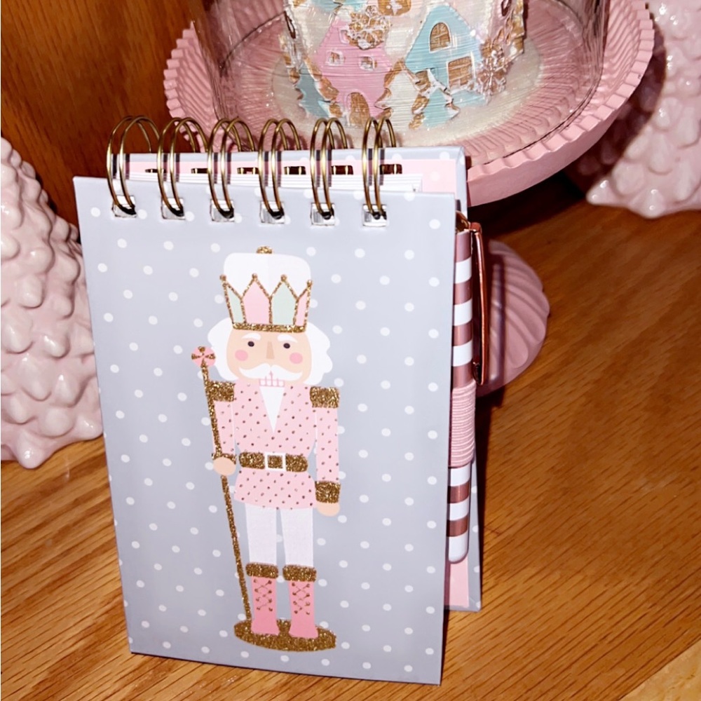 Pink Pastel Nutcracker Notepad and pen PinkMas New